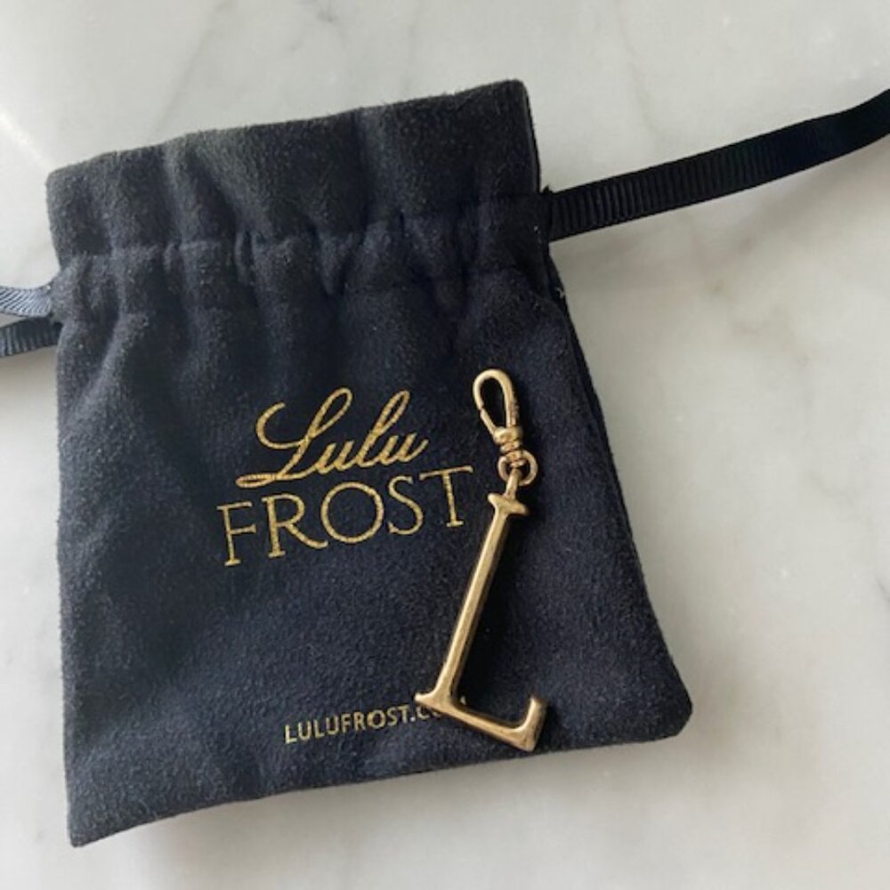 LULU FROST PLAZA LETTER L CHARM - SMALL, never worn, with pouch